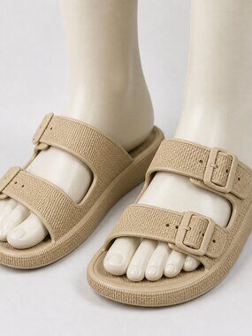 Xray Women Men Double Buckle Adjustable Eva Slide Slippers Cloud Pillow Sandals